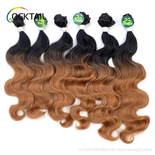 imported fiber wholesale price body wave darling synthetic hair weaving, darling soft full head synthetic hair extensions